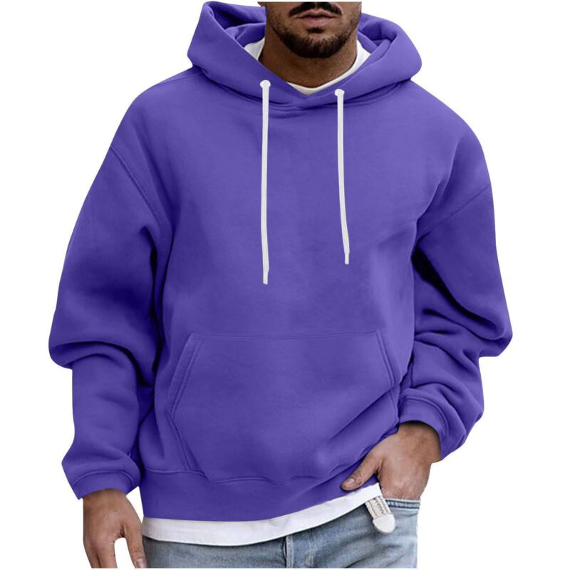 Men's Hoodie Solid Color Casual - Image 6