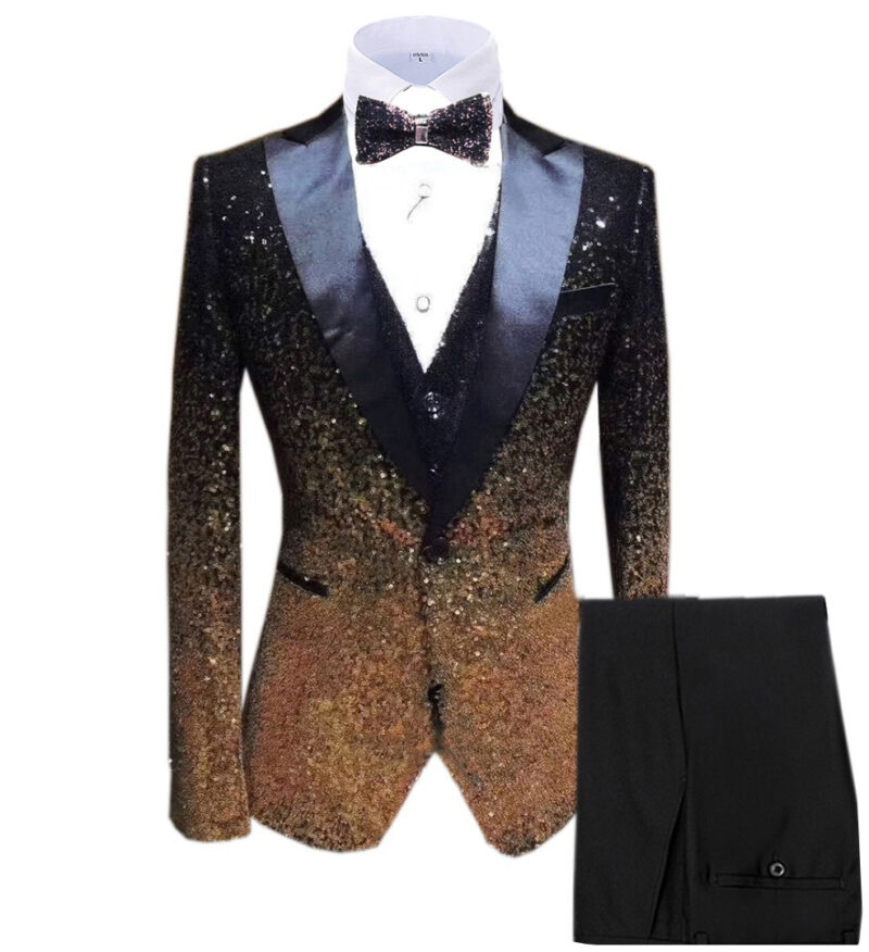 Sequin Men's Suit Three Piece Set - Image 5