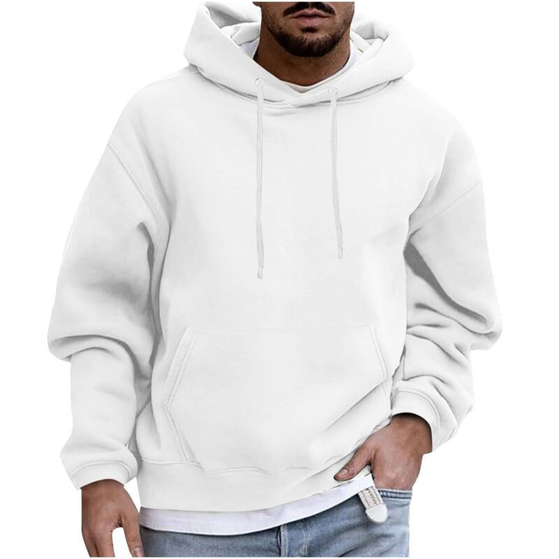 Men's Hoodie Solid Color Casual - Image 2