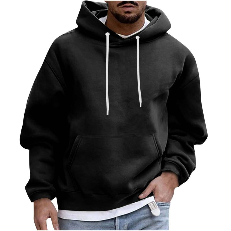 Men's Hoodie Solid Color Casual - Image 5