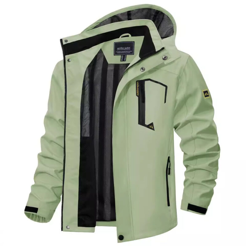 New Casual Fall Men's Long Sleeve Hooded Jacket Coat - Image 9