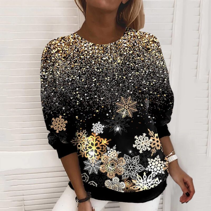 Snowflake Christmas 3D Digital Printing Sweater