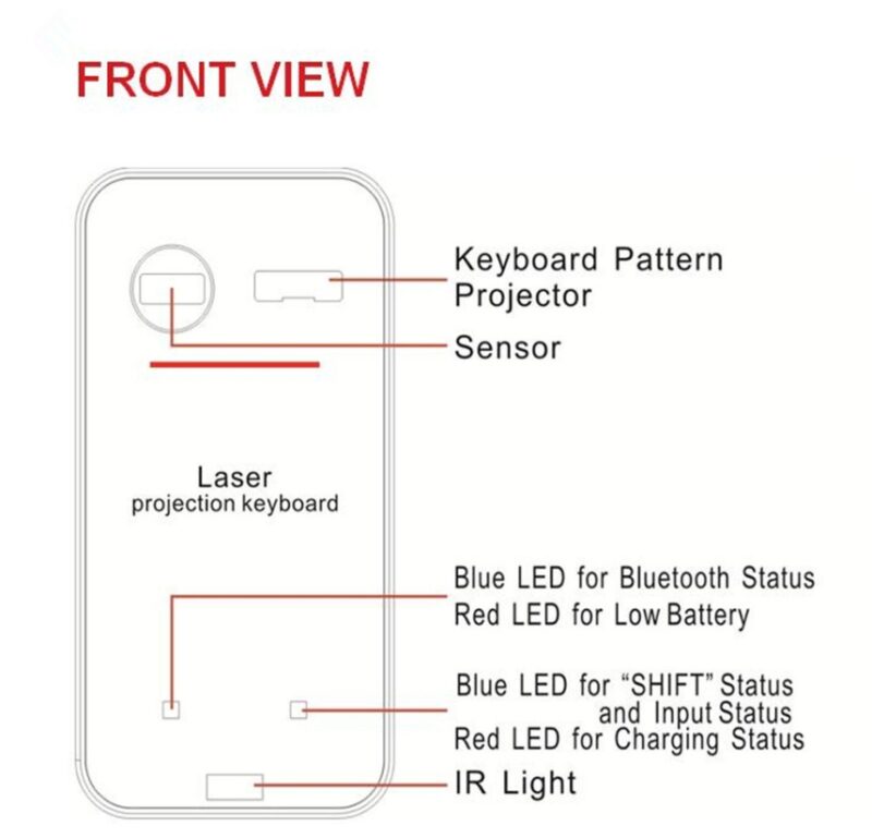 Laser Projection Keyboard with Phone Stand - Image 10