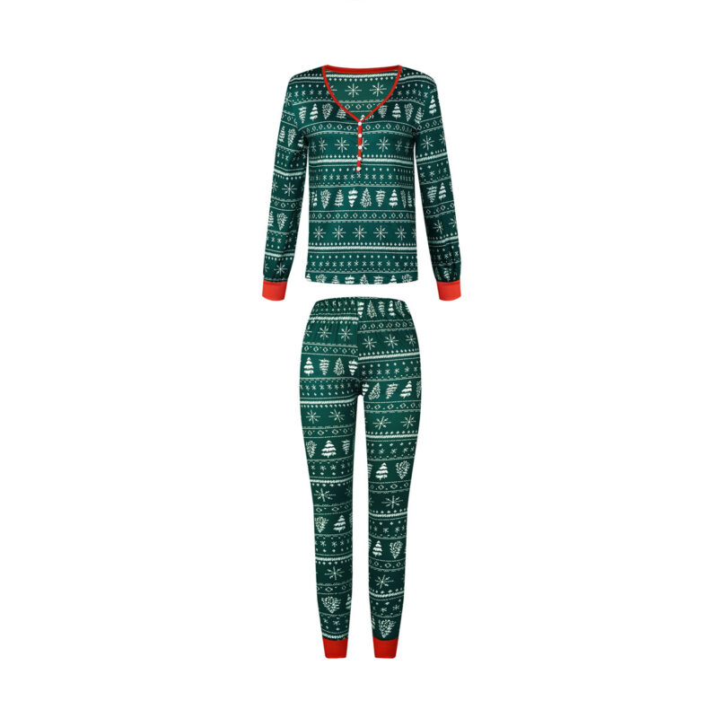 Matching Green Family Christmas Pajamas - Image 2