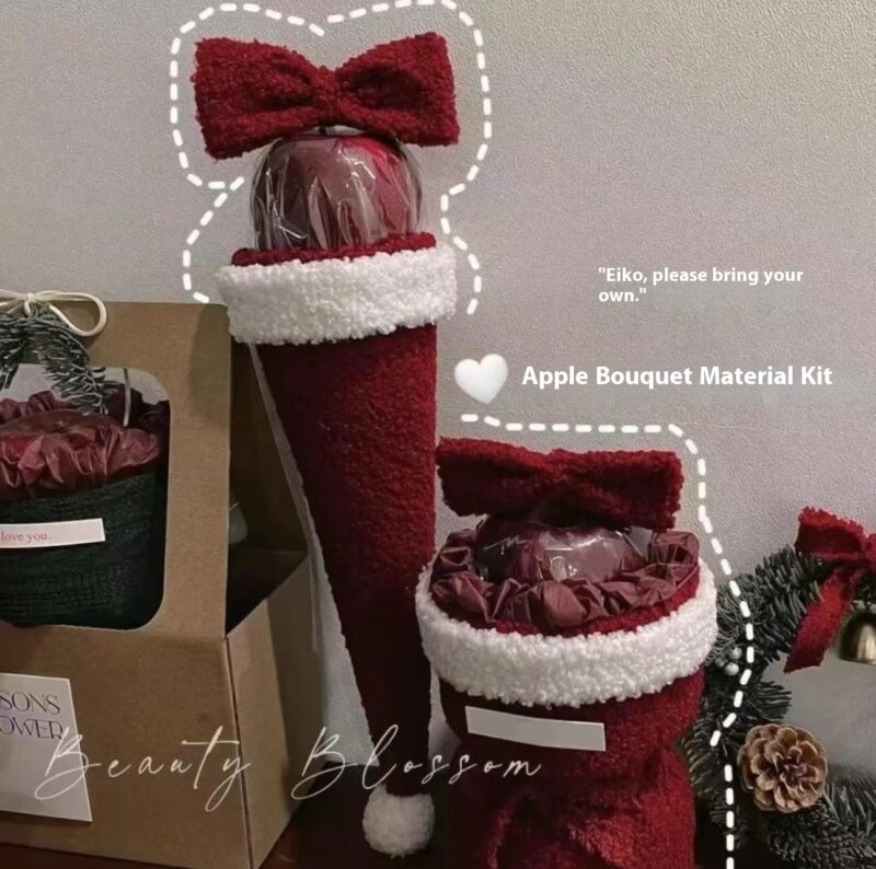 Velvet Holiday Gift Cone with Bow - Image 7