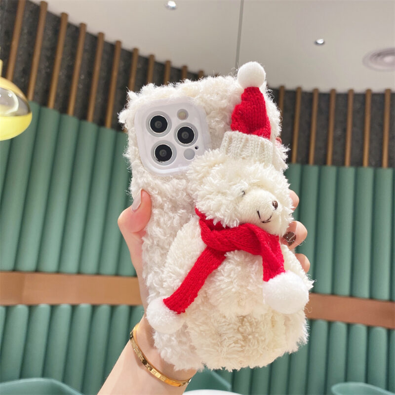 Fluffy Bear Christmas Phone Case - Image 6