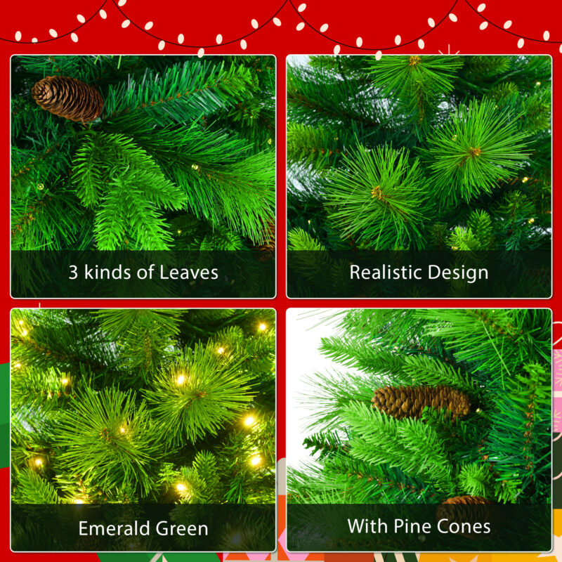 Classic Pre-Lit Green Christmas Tree - Image 4