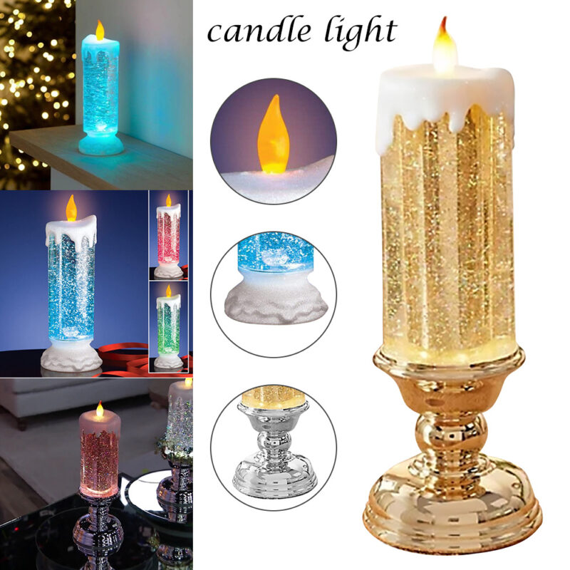 LED Glitter Candle Lamp