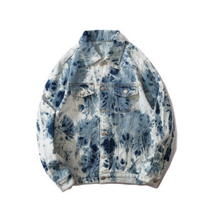 Tie-dye national tide denim jacket