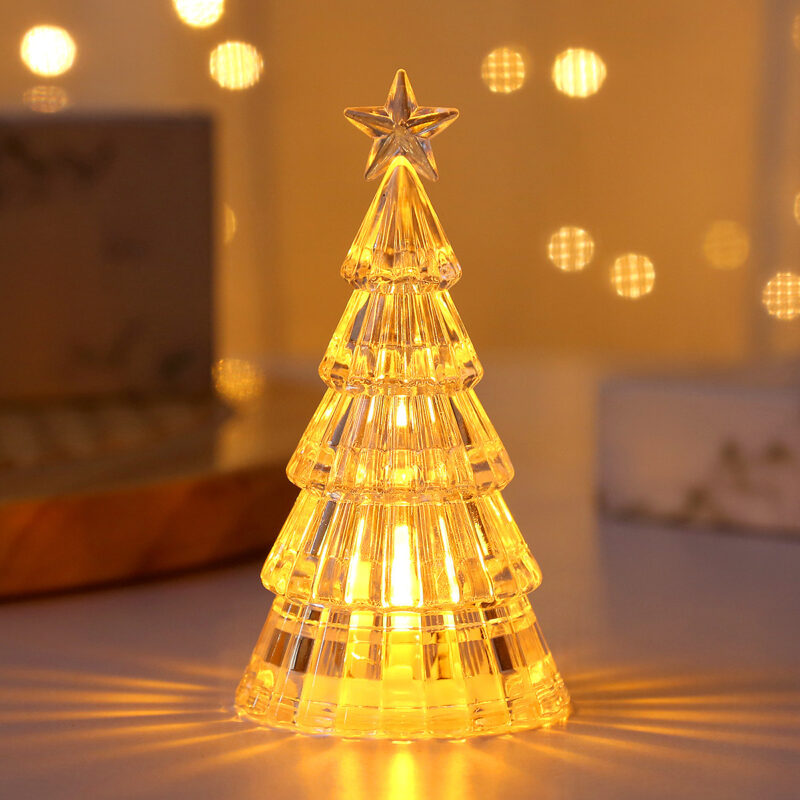 Christmas Decoration Light-emitting Christmas Tree Crystal Small Night Lamp - Image 4