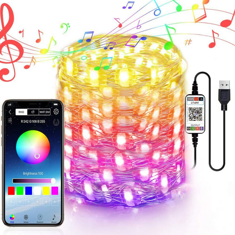 Bluetooth App-Controlled LED String Lights - Image 5