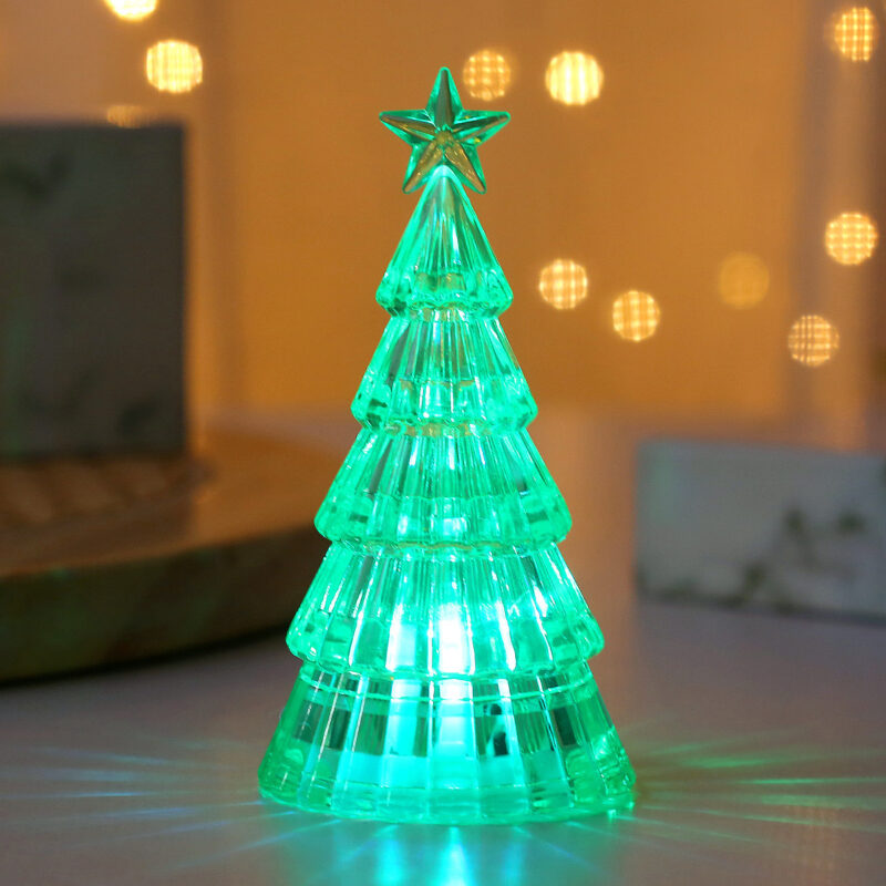 Christmas Decoration Light-emitting Christmas Tree Crystal Small Night Lamp - Image 3