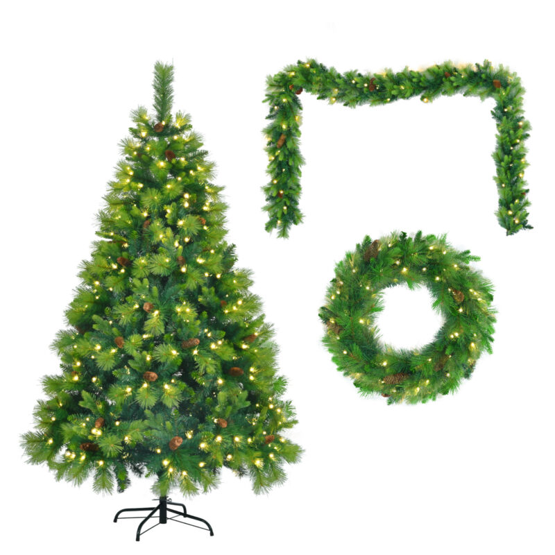 Classic Pre-Lit Green Christmas Tree - Image 8