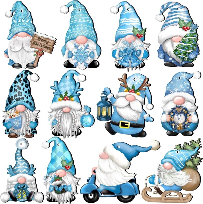 Pink Christmas Gnome Ornament Set - Image 2