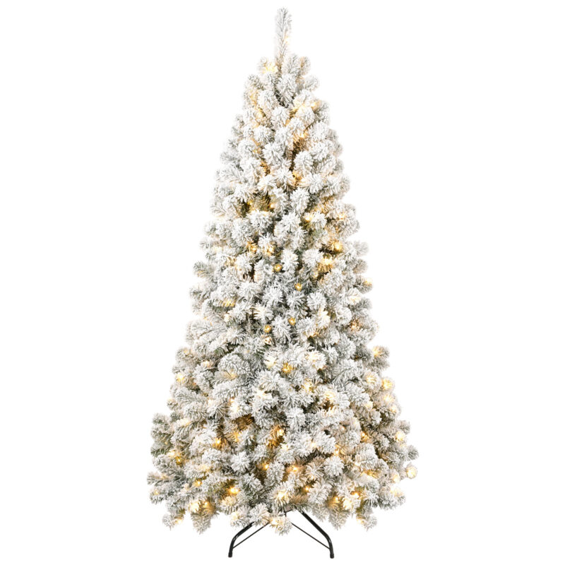 Snow-Flocked Artificial Christmas Tree - Image 9